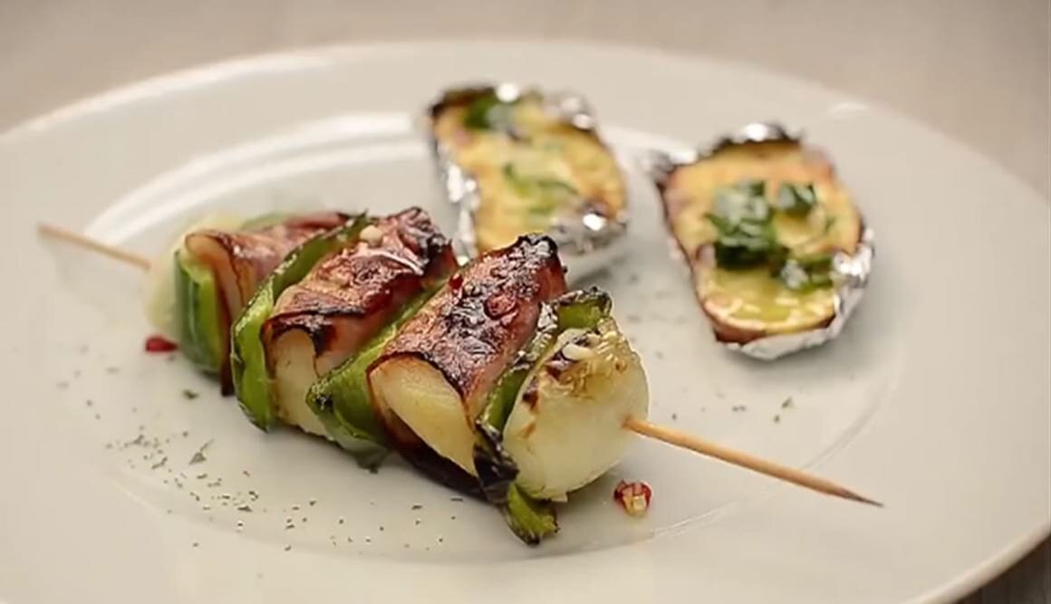 Espetada de Bacalhau com Bacon